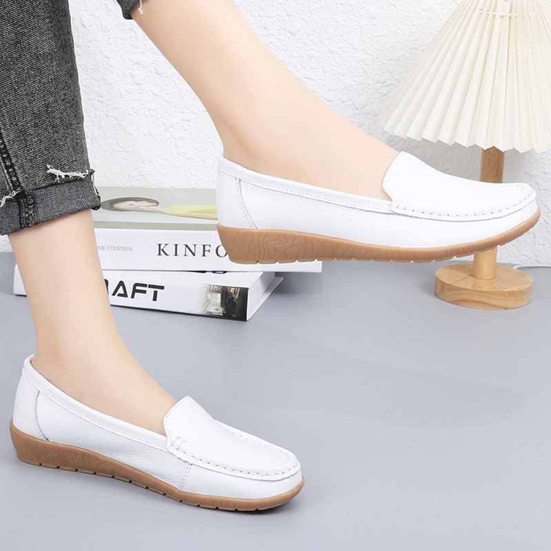 Giày Lười Da Nữ PC0322 Cao Cấp, Thiết Kế Trẻ Trung Êm Ái Tôn Dáng, Mẫu Giày Nữ Đế Bằng Nữ Tính Dễ Phối Đồ