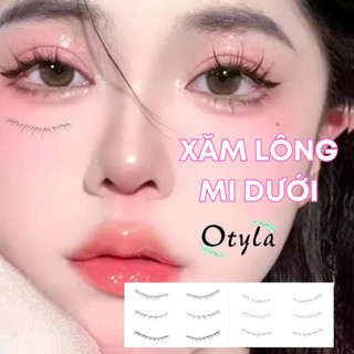 Xăm dán lông mi dưới lông mi giả tự nhiên, hình xăm tạm thời trang điểm makeup đi tiệc otyla