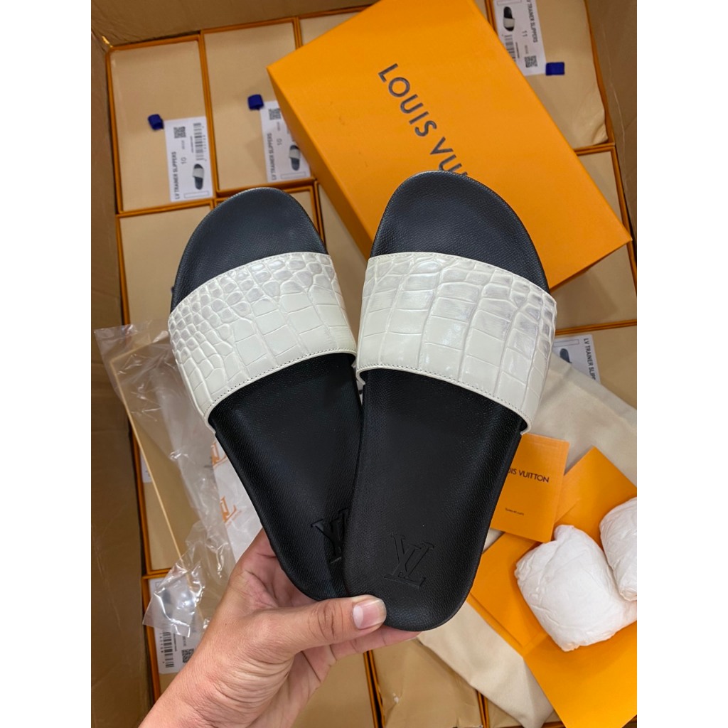 Dép Nam Quai Ngang Da Cá S.ấ.u Thời Trang