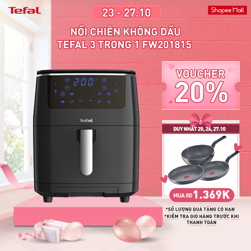 Nồi chiên không dầu Tefal 3 trong 1 Easy fry Steam & Grill FW201815