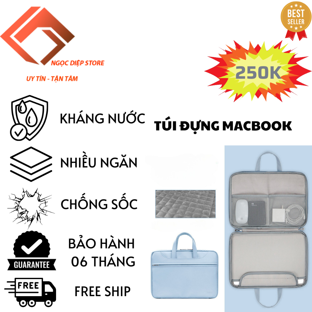 Túi đựng Macbook da cao cấp chống nước, Túi đựng Macbook, Túi đựng máy tính cao cấp