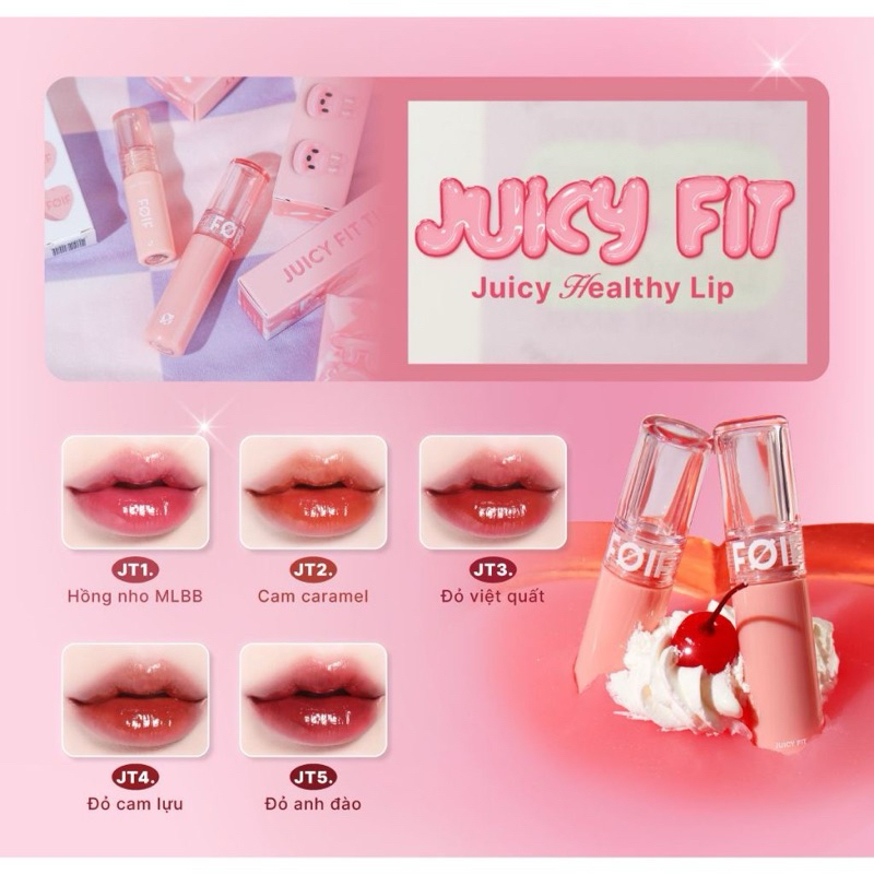 SON TINT FOIF JUICY FIT TINT MẪU MỚI