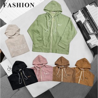 Áo khoác nhung nữ có nón fom rộng cao cấp-ms 09