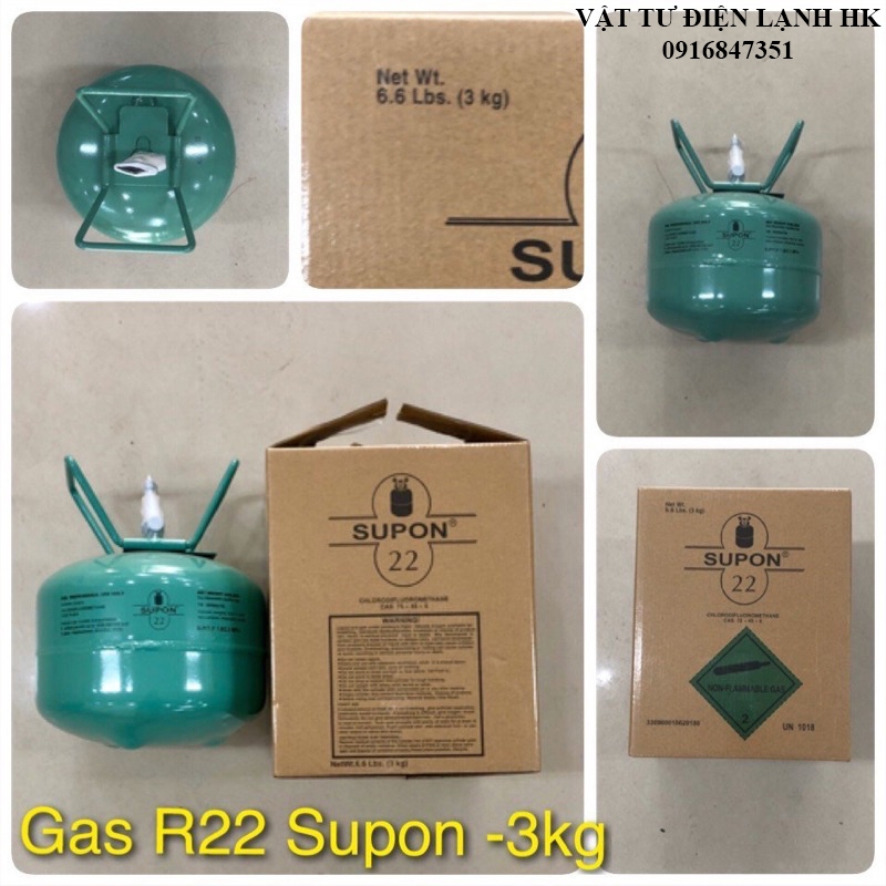 Gas lạnh - Môi chất lạnh ga R22 SUPON loại 3kg