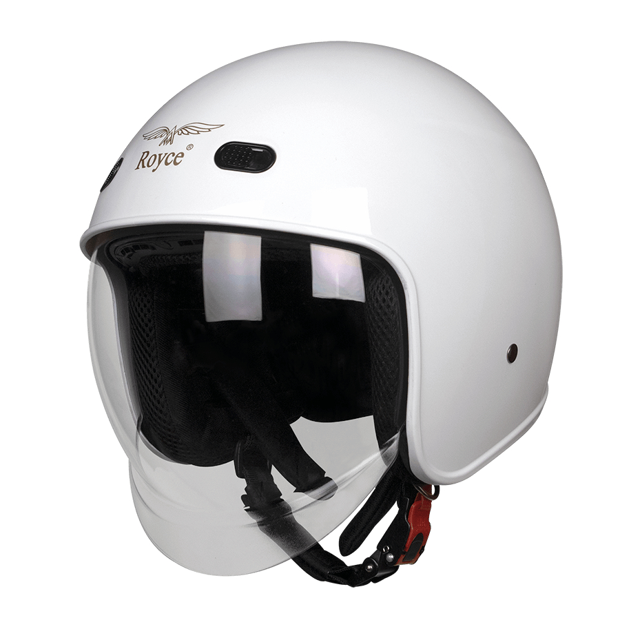 Mũ bảo hiểm 3/4 Royce XH26 kính âm, lót màu đen, lỗ thông gió lạ mắt cho nam và nữ