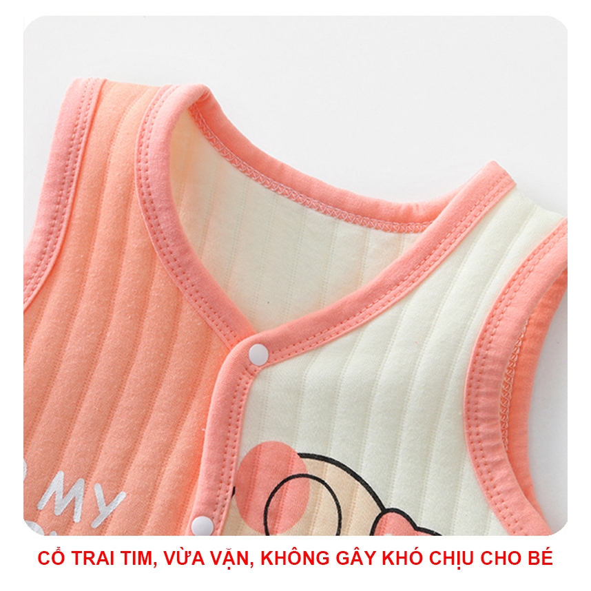 Áo ghi lê trần bông cho bé 6-15kg hàng Quảng Châu cao cấp GILE01