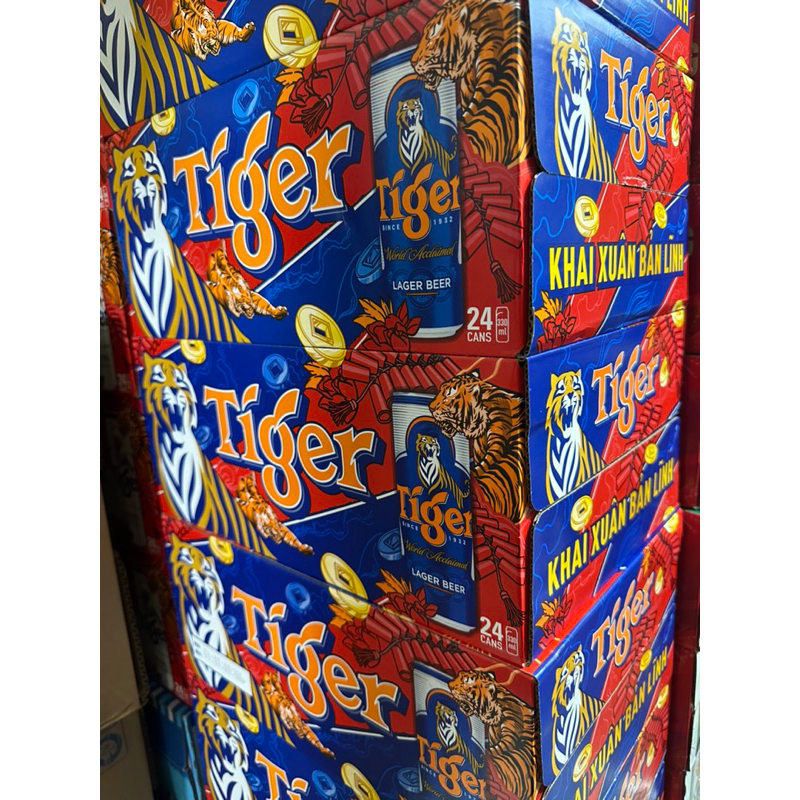 Tiger nâu lon 330ml bao bì Xuân  thiết kế lon cao mới đậm chất