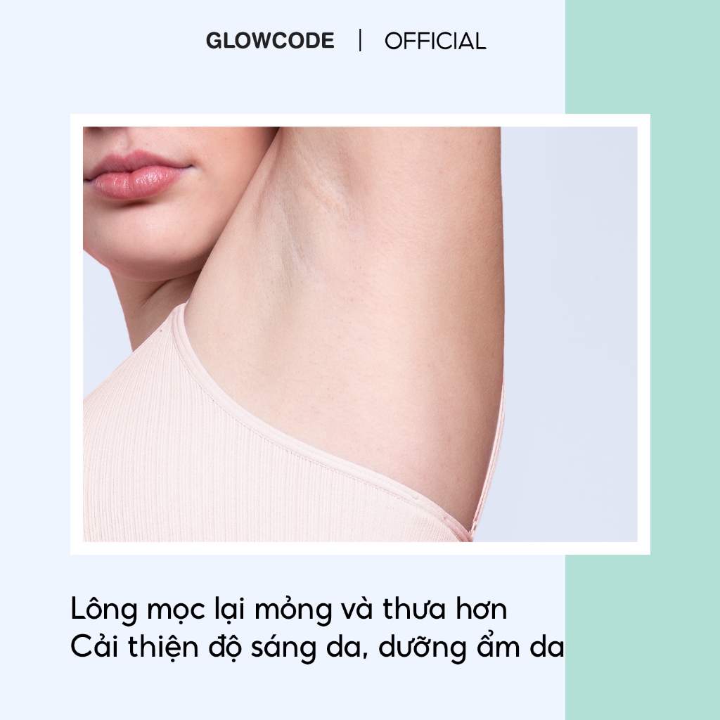 Kem tẩy lông GlowCode 4IN1 với Niacinamide và Vitamin E giúp lông mọc thưa, dưỡng ẩm và làm sáng da 70gr