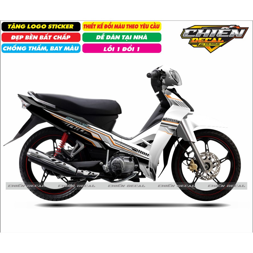 Tem rời xe sirius RC 110cc - 50cc mẫu tem mới RICE (tem 3 lớp cao cấp)