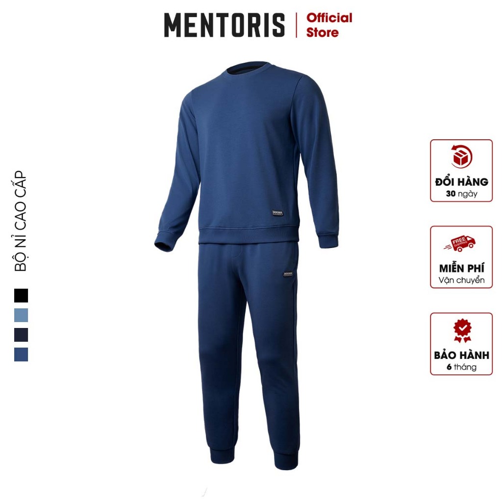 Bộ Quần Áo Nam Chất Nỉ Mentoris, Cotton Co Giãn Cao Cấp Mềm mịn, Form Regular Fit Thể Thao Trẻ Trung Năng Động MBN2301
