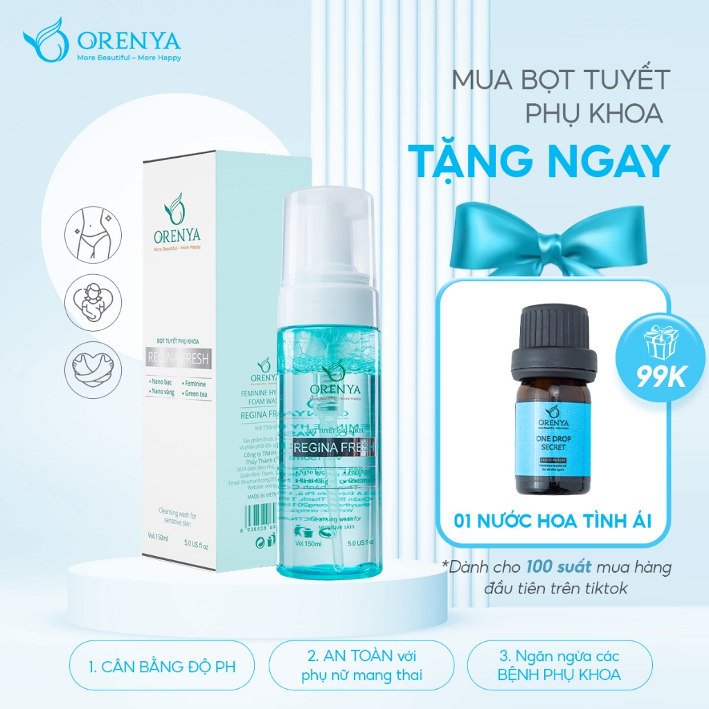 Nước rửa phụ khoa 150ml / Dung dịch vệ sinh phụ nữ Orenya Làm sạch dịu nhẹ, chăm sóc vùng kín - ORENYA TPHCM