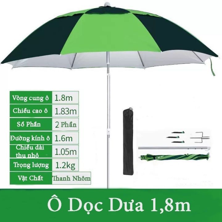 Ô câu cá - ô dù che nắng che mưa cao cấp - 2m0 - 2m2 - 2m4 Nhiều màu AA46