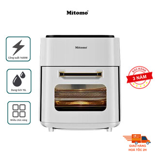 Nồi chiên không dầu 15l, mitomo mtd-af15, công suất 1400w - hàng chính hãng