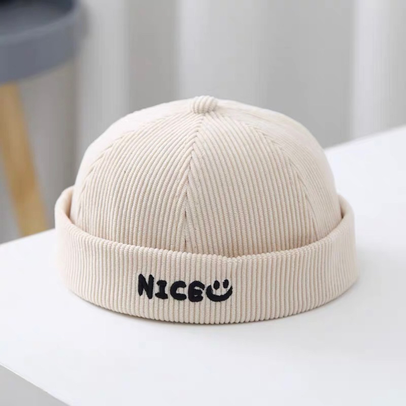 Mũ beanie tròn không vành phong cách CA, Nice cho bé 2-4 tuổi