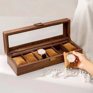Hộp đựng đồng hồ 6 ngăn làm bằng gỗ - Hộp đựng đồng hồ cao cấp giá tốt