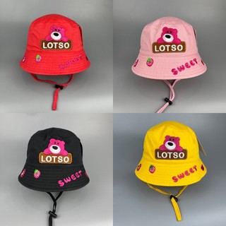 Mũ tai bèo gấu dâu lotso cho bé gái - mũ vành gấu dâu cho trẻ em