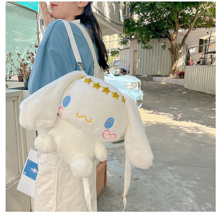 Balo Gấu bông nhồi bông Cinamoroll, Thỏ hồng Melody, Pikachu, Kuromi Size Lớn siêu đáng yêu