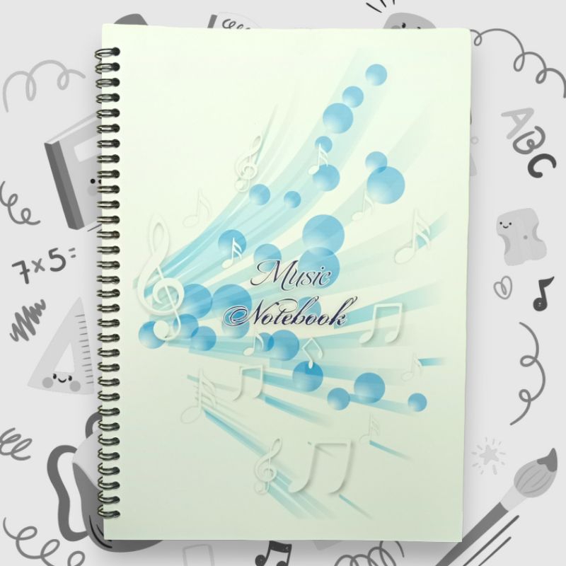 Vở chép nhạc, size a4, 12 khuông nhạc, giấy 100gsm 40 trang