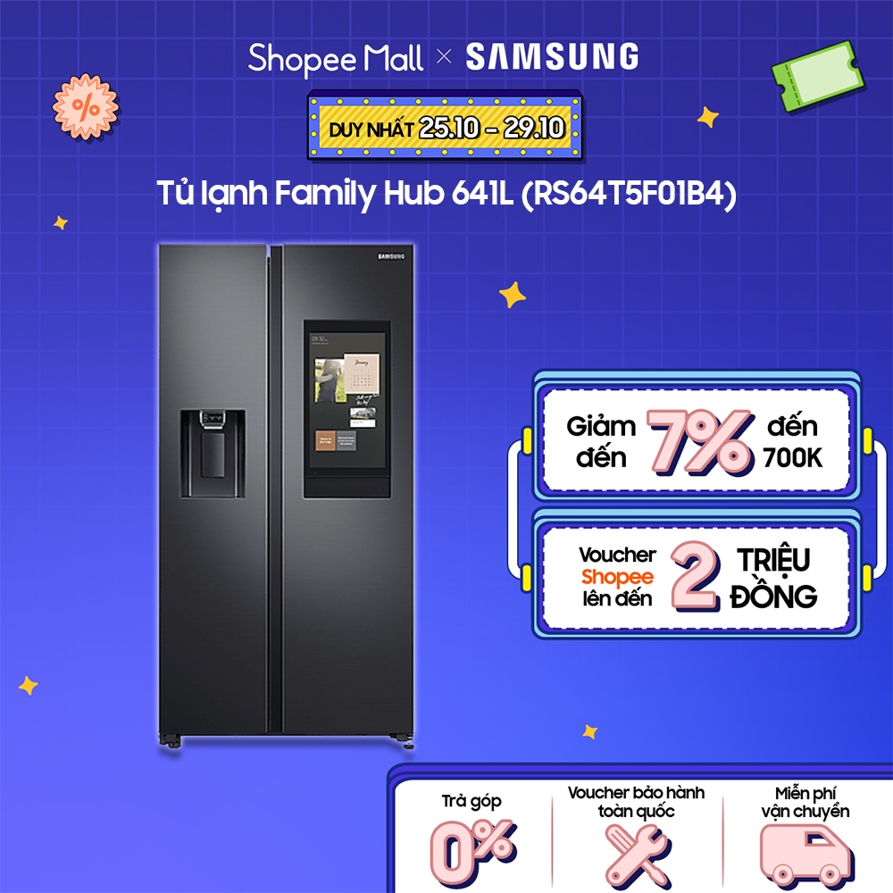 Tủ lạnh Samsung Family Hub 641L RS64T5F01B4