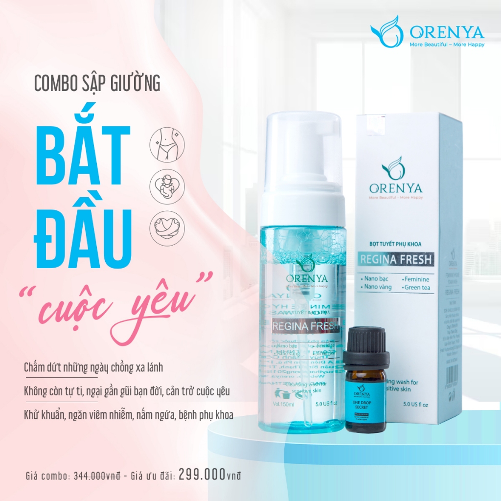 Dung dịch vệ sinh phụ nữ Regina Fresh Orenya 150ml - Nước rửa phụ khoa dịu nhẹ - ORENYA TPHCM