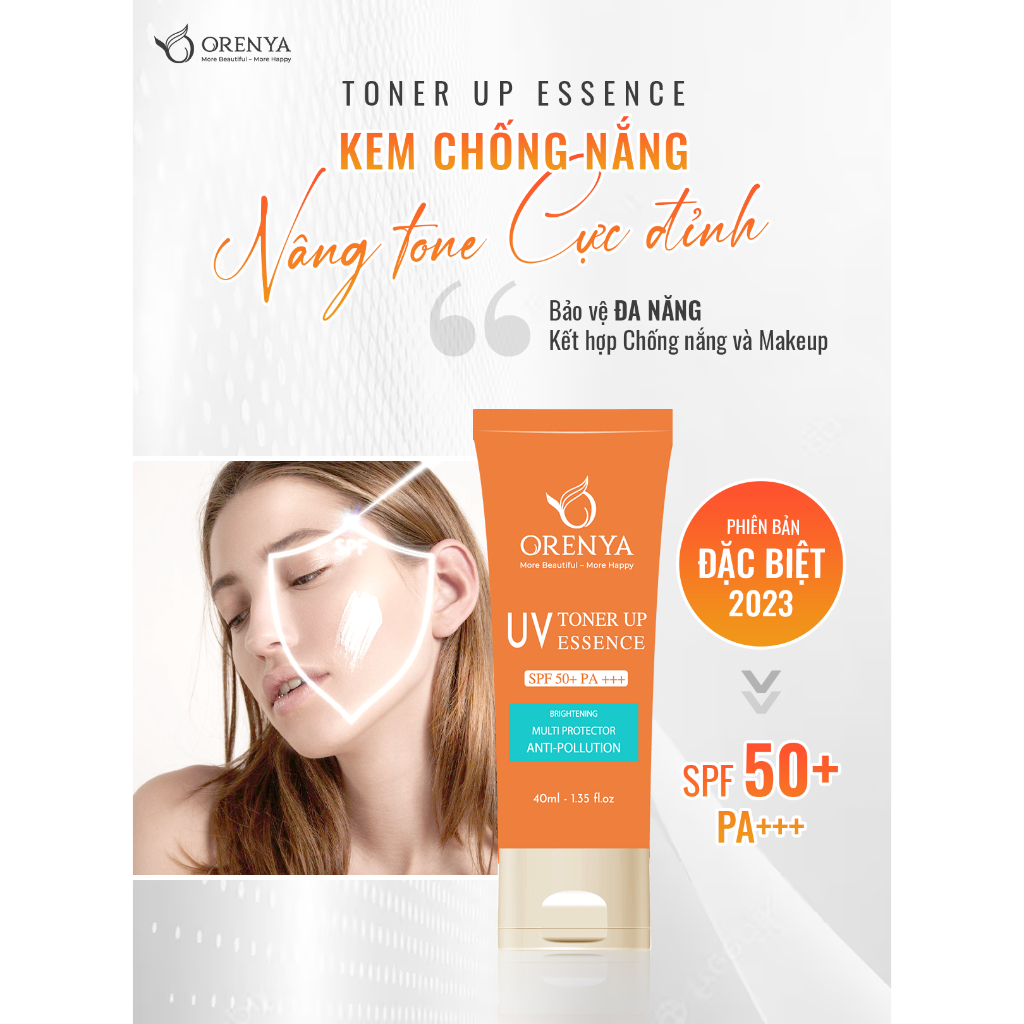 Kem chống nắng nâng tông da SPF 50 PA+++ Toner Up UV Essence ORENYA