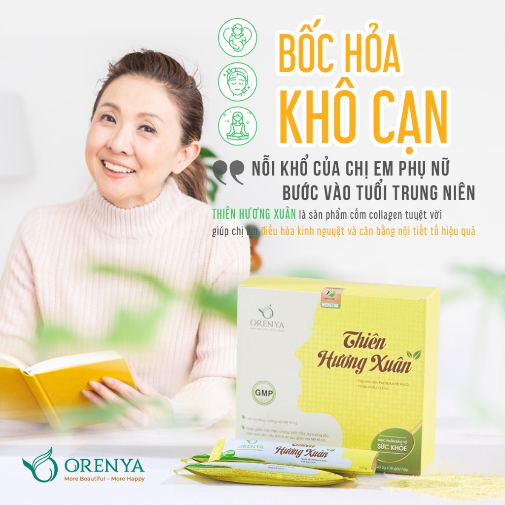 Gói Lẻ Cốm Collagen Thiên Hương Xuân - Bổ sung nội tiết tố, Giảm bốc hỏa