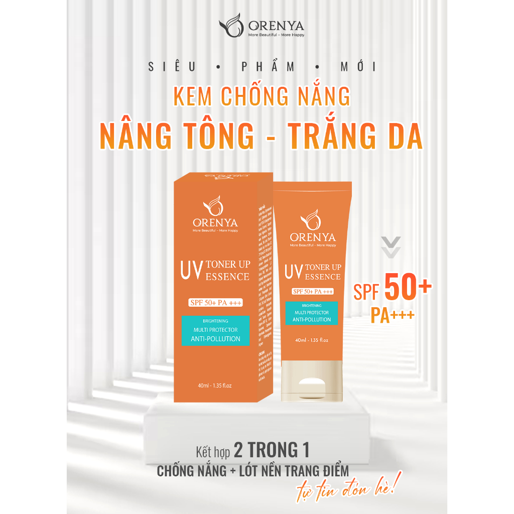 Kem chống nắng nâng tông da SPF 50 PA+++ Toner Up UV Essence ORENYA