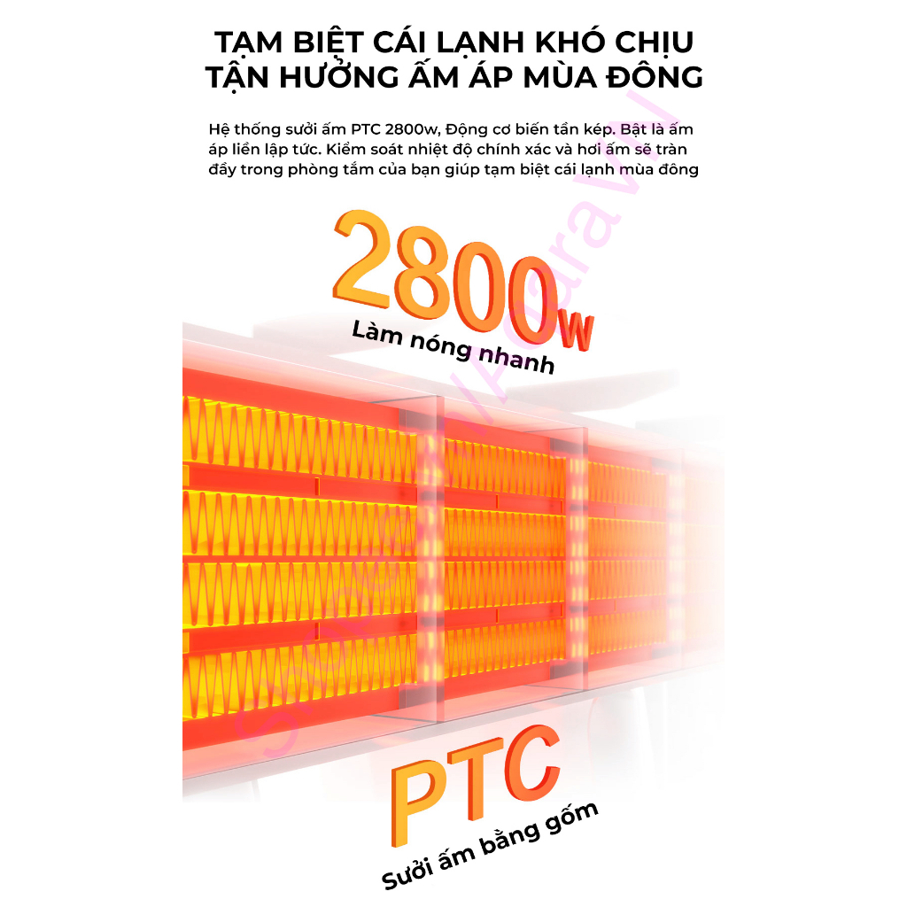 Máy sưởi phòng tắm Aqara T1 Smart Heater tích hợp Đèn sưởi thông minh, Quạt sưởi điều khiển qua App, Tương thích HomeKit