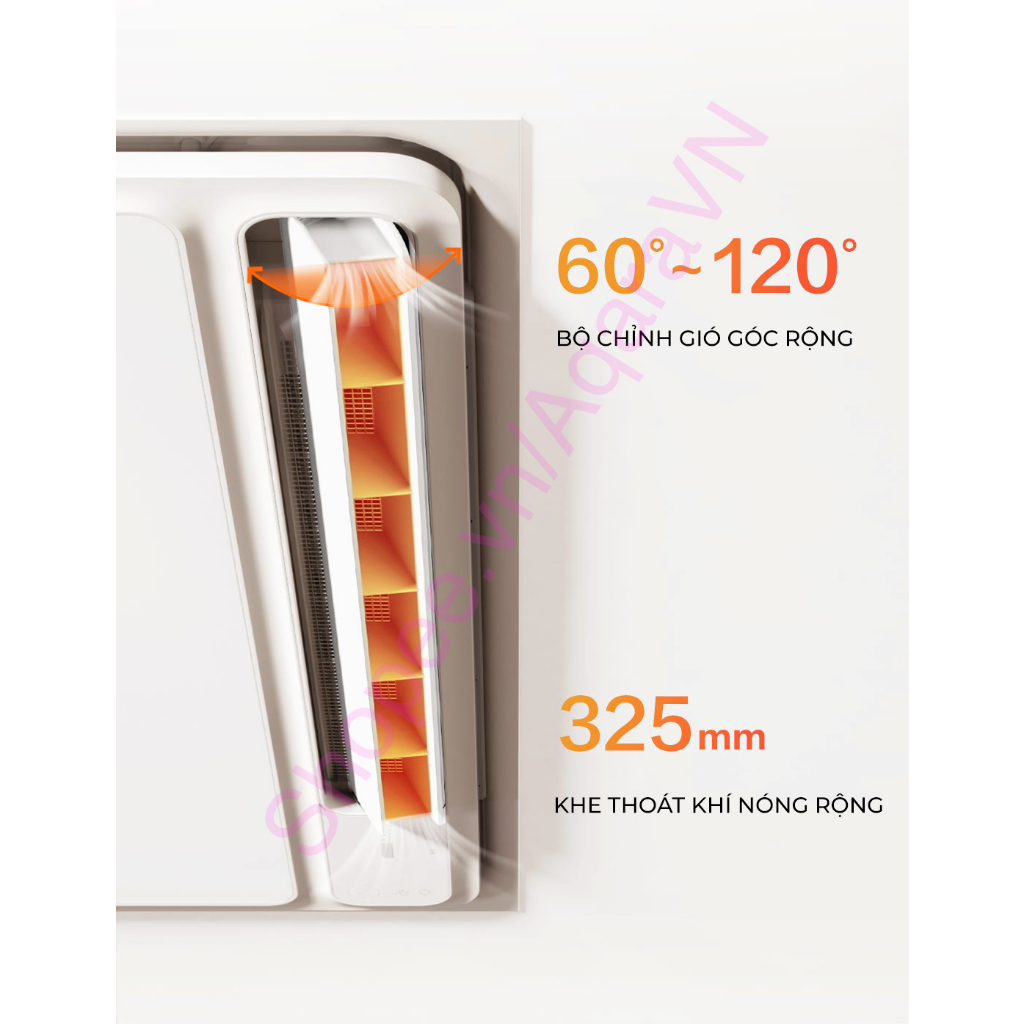 Máy sưởi phòng tắm Aqara T1 Smart Heater tích hợp Đèn sưởi thông minh, Quạt sưởi điều khiển qua App, Tương thích HomeKit