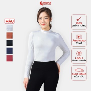 Áo Giữ Nhiệt Nữ CARDINA Cổ 3 Phân Công Nghệ HEATTECH Nhật Bản Cao Cấp Giữ Ấm Co Giãn 4 Chiều 3AHF011