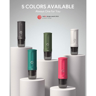 Máy pha cà phê Outin Nano Portable Espresso Machine (Crimson Red)- Hàng nhập khẩu full VAT