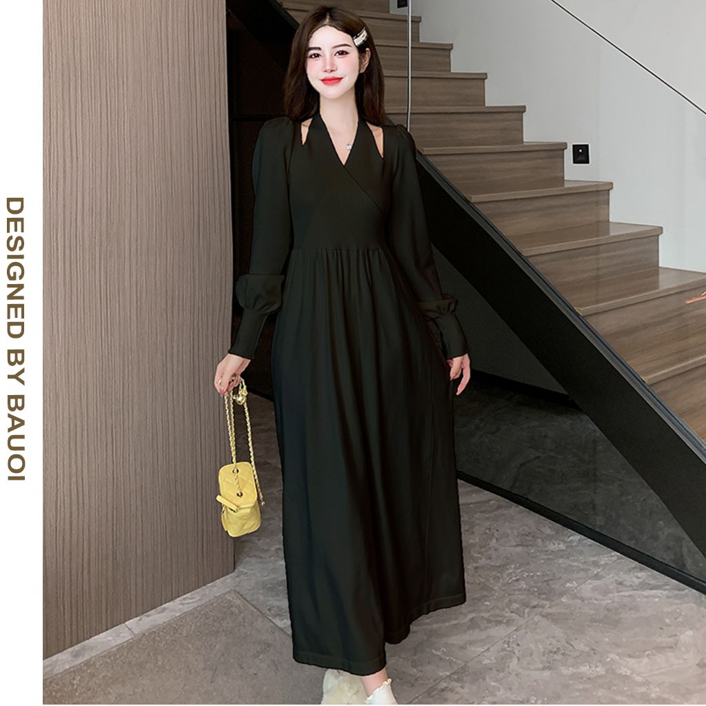 ĐẦM VÁY LEN LÔNG THỎ QUẢNG CHÂU CAO CẤP THU ĐÔNG DÀI TAY CHO MẸ BẦU MẶC TRƯỚC VÀ SAU SINH - ĐẦM BẦU ĐẸP FREESIZE