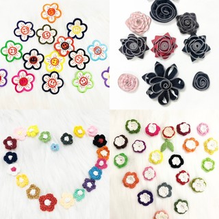[Phụ liệu may giá rẻ] Set 5 Hoa len handmade phụ kiện làm đồ handmade,hoa handmade