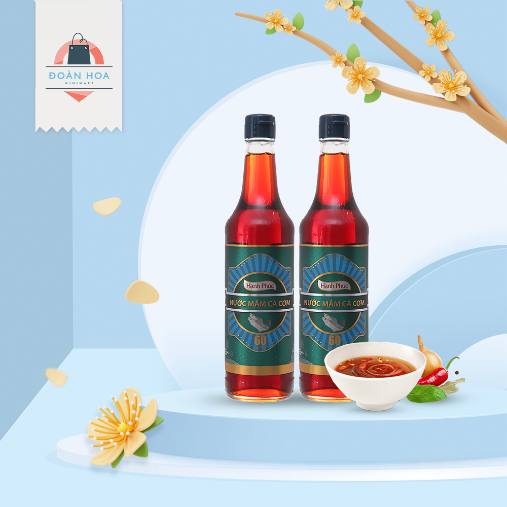 Nước mắm cá cơm Hạnh Phúc 60 độ đạm | Chai 750ml