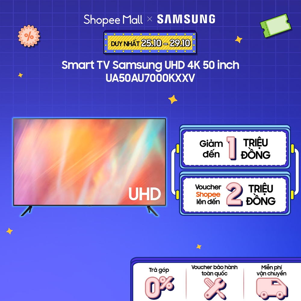 Smart TV Samsung UHD 4K 50 inch UA50AU7000KXXV