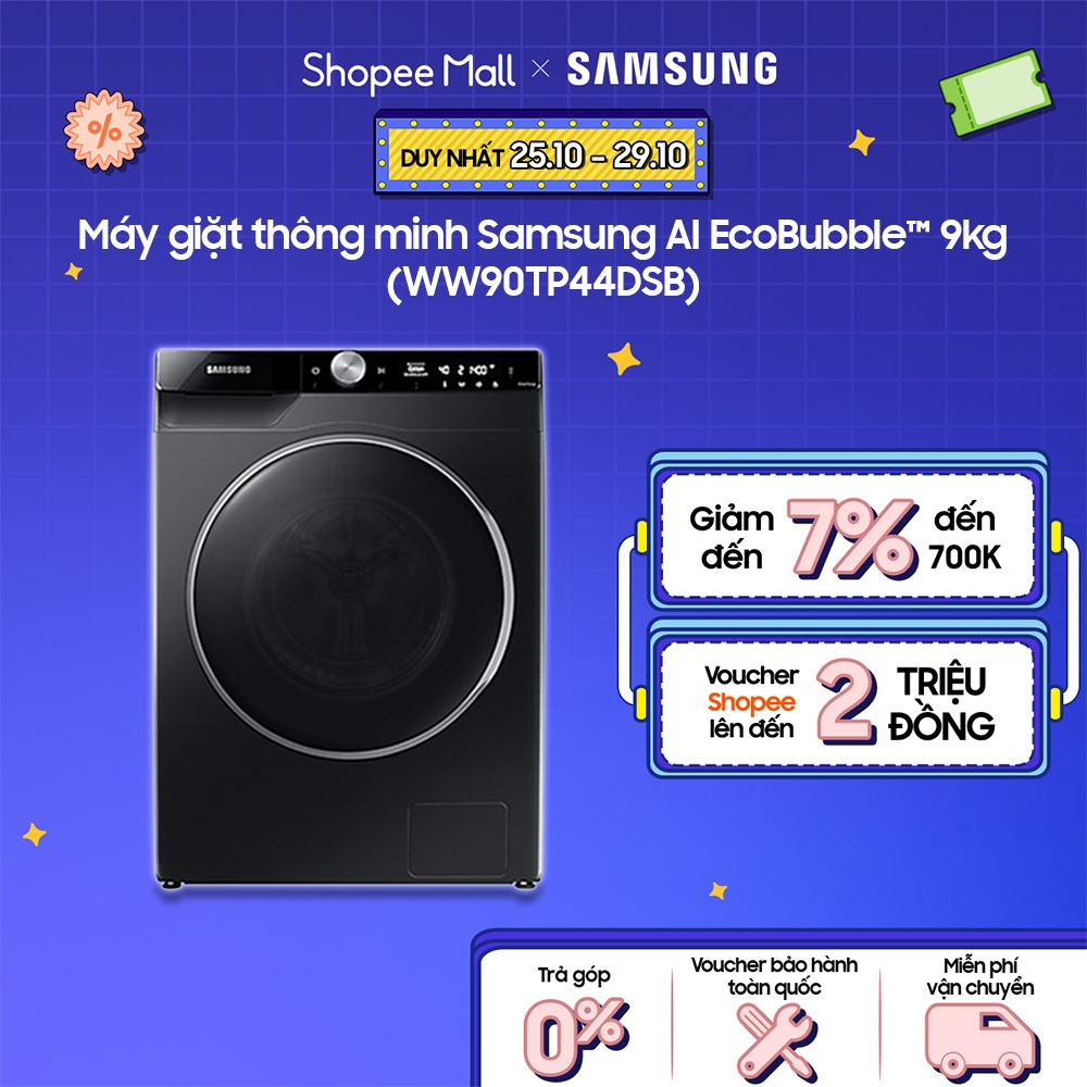 Máy giặt thông minh Samsung AI EcoBubble™ 9kg WW90TP44DSB