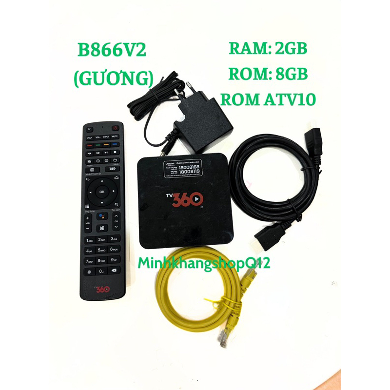 Tivi Box 360 Viettel mã B866V2 Android chạy rom ATV hàng cũ
