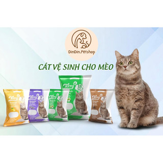 Cát Vệ Sinh Cho Mèo Terry - Siêu Vón, Ít Bụi, Khử Mùi Hiệu Quả - Túi 18L - DinDin.Petshop