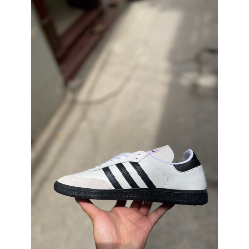 Giày samba trắng- đế đen phiên bản cao cấp