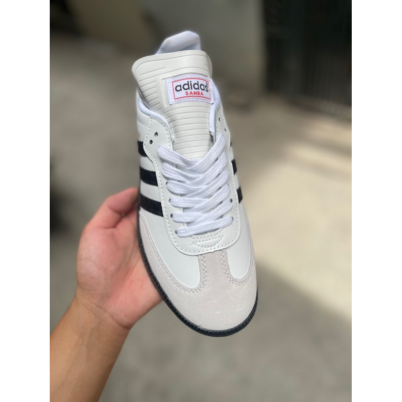 Giày samba trắng- đế đen phiên bản cao cấp
