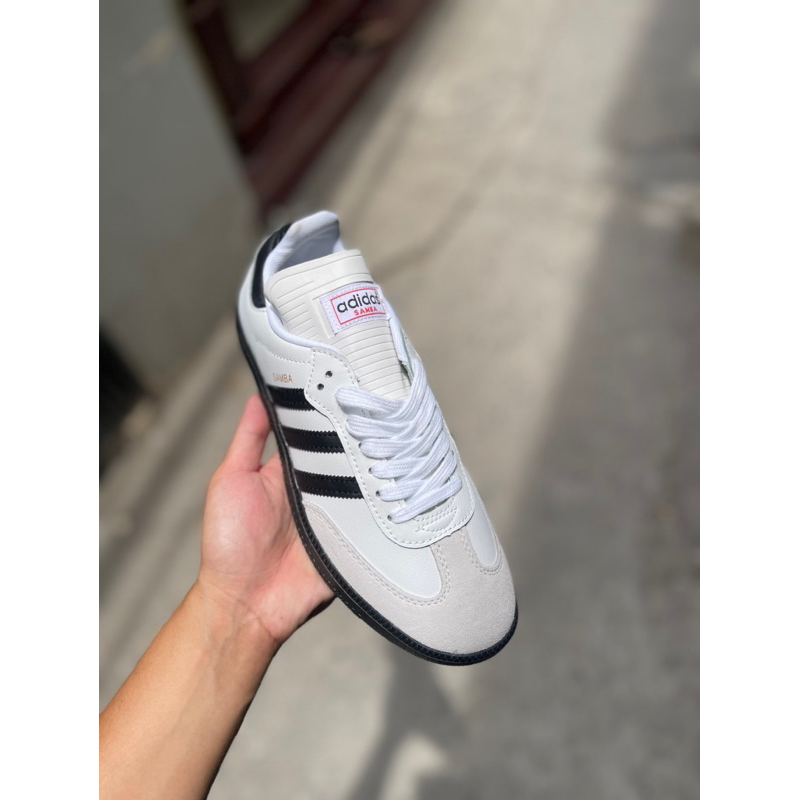 Giày samba trắng- đế đen phiên bản cao cấp