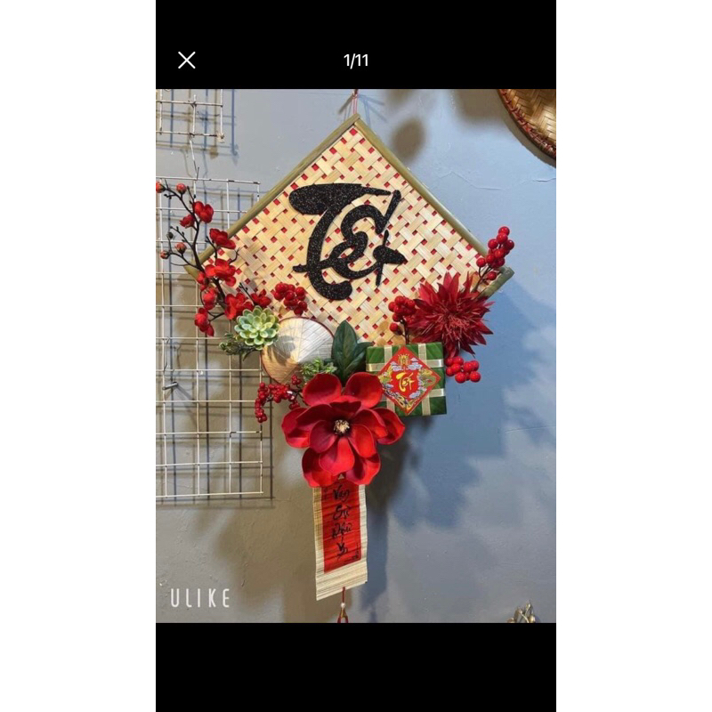 Mành tre trang trí tết,mẹt tre,vỉ tre, tấm tre đan hình vuông,trang trí,decor,handmade,..