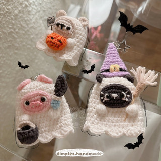 Móc Khoá Con Ma Halloween Ghost Bằng Len Handmade