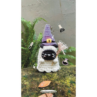 Móc Khoá Con Ma Halloween Ghost Bằng Len Handmade