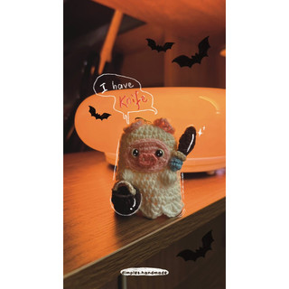 Móc Khoá Con Ma Halloween Ghost Bằng Len Handmade