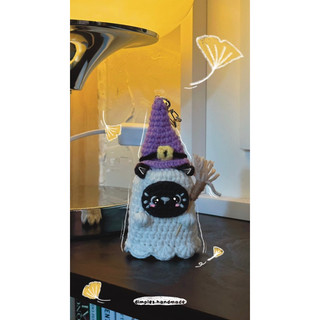 Móc Khoá Con Ma Halloween Ghost Bằng Len Handmade