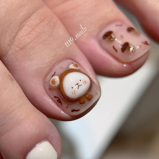charm thú bột nổi làm nail