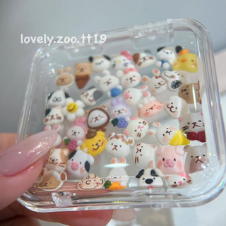 charm thú bột nổi làm nail