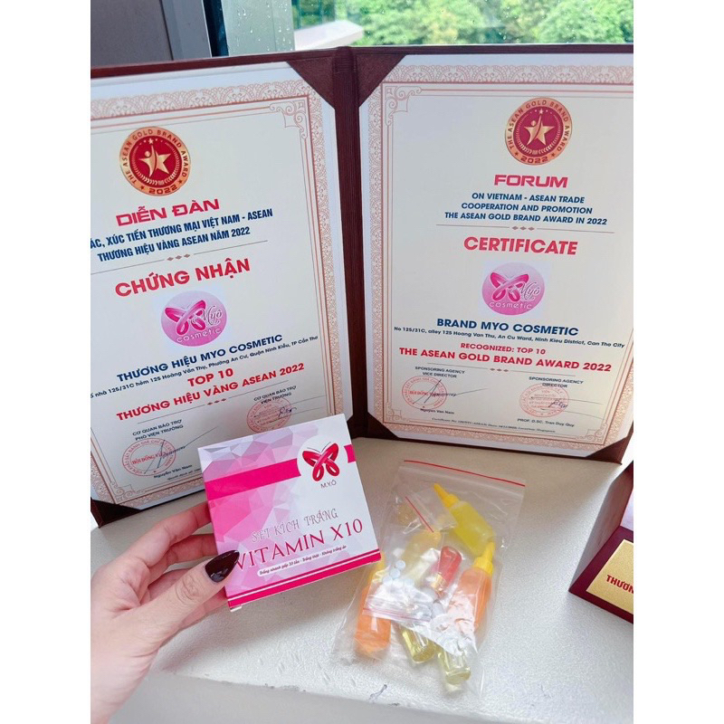 Bộ Kích Trắng X10 Vitamin Làm Trắng Mạnh Gấp 10 Hộp Như Hình