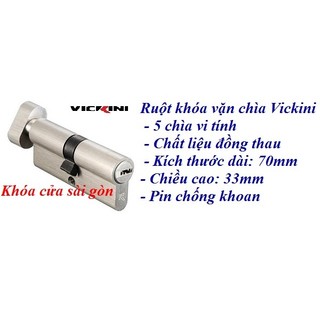 Ruột khóa vặn chìa Vickini 7cm (32mm*70mm)